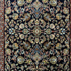 Black and gold Persian rug detail