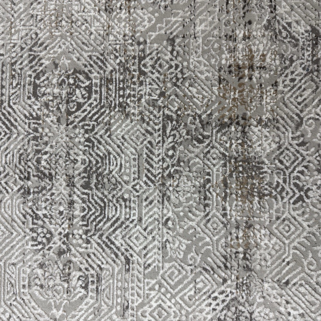 230 x 160 cm Silver Vintage Persian-Inspired Faded Rug