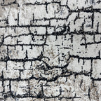 230 x 160 cm Grey & Ivory Modern Stone Pattern Area Rug