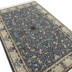 Midnight blossom traditional rug detail