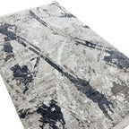 180 x 120 cm Grey Modern Ink Flow Turkish Rug