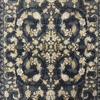 Ivory and grey Persian rug detail