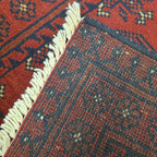 111 x 77 cm Hand-Woven Red Afghan Akche