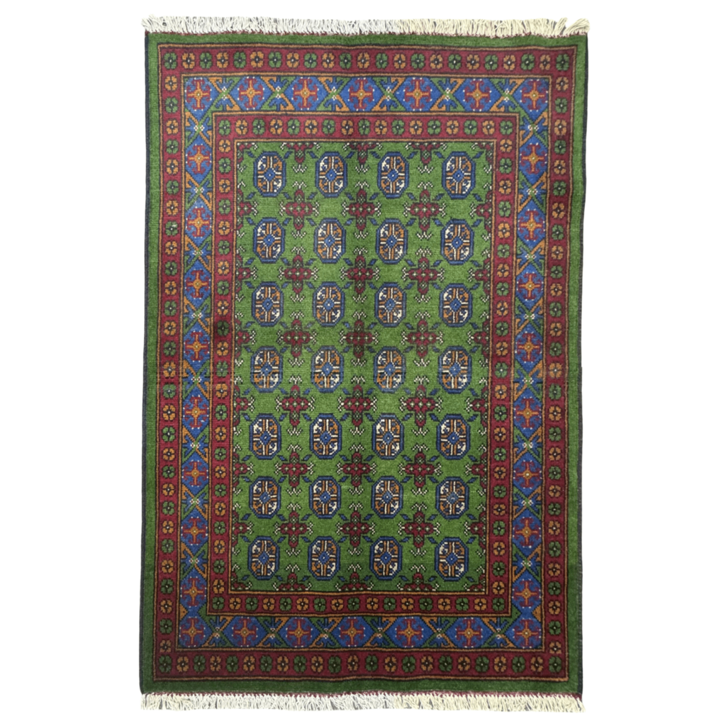 168 x 112 cm Hand-Knotted Color Afghan Akche