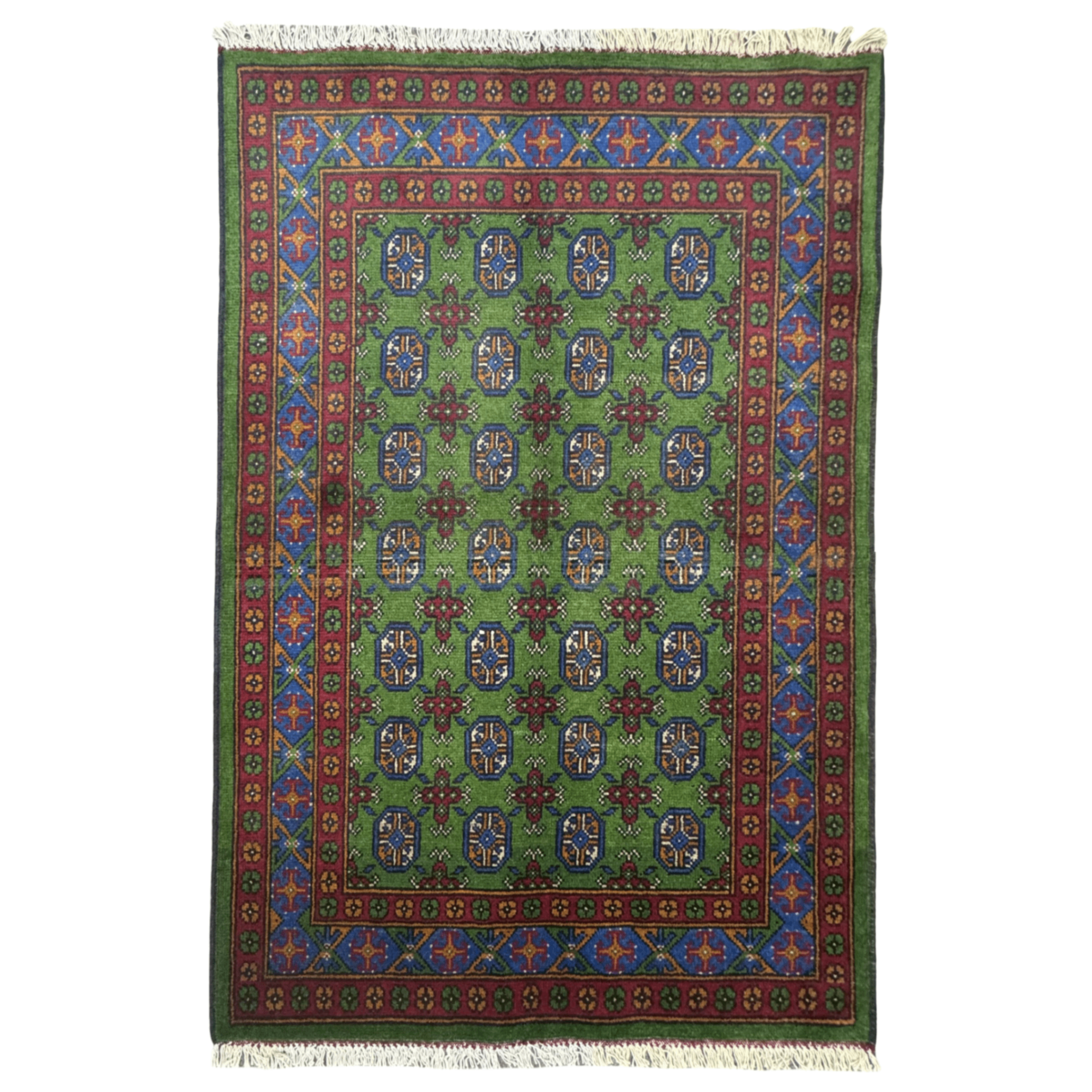 168 x 112 cm Hand-Knotted Color Afghan Akche
