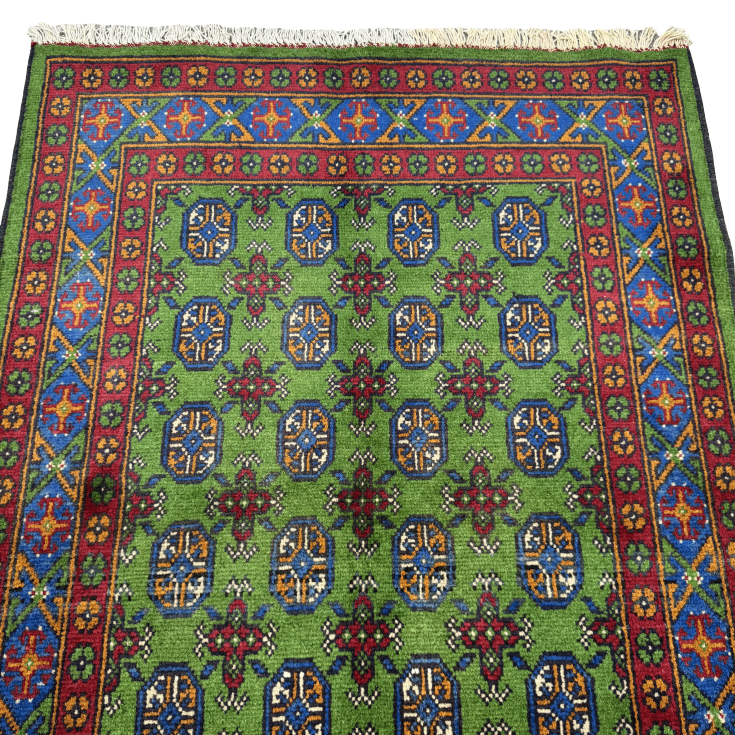 168 x 112 cm Hand-Knotted Color Afghan Akche