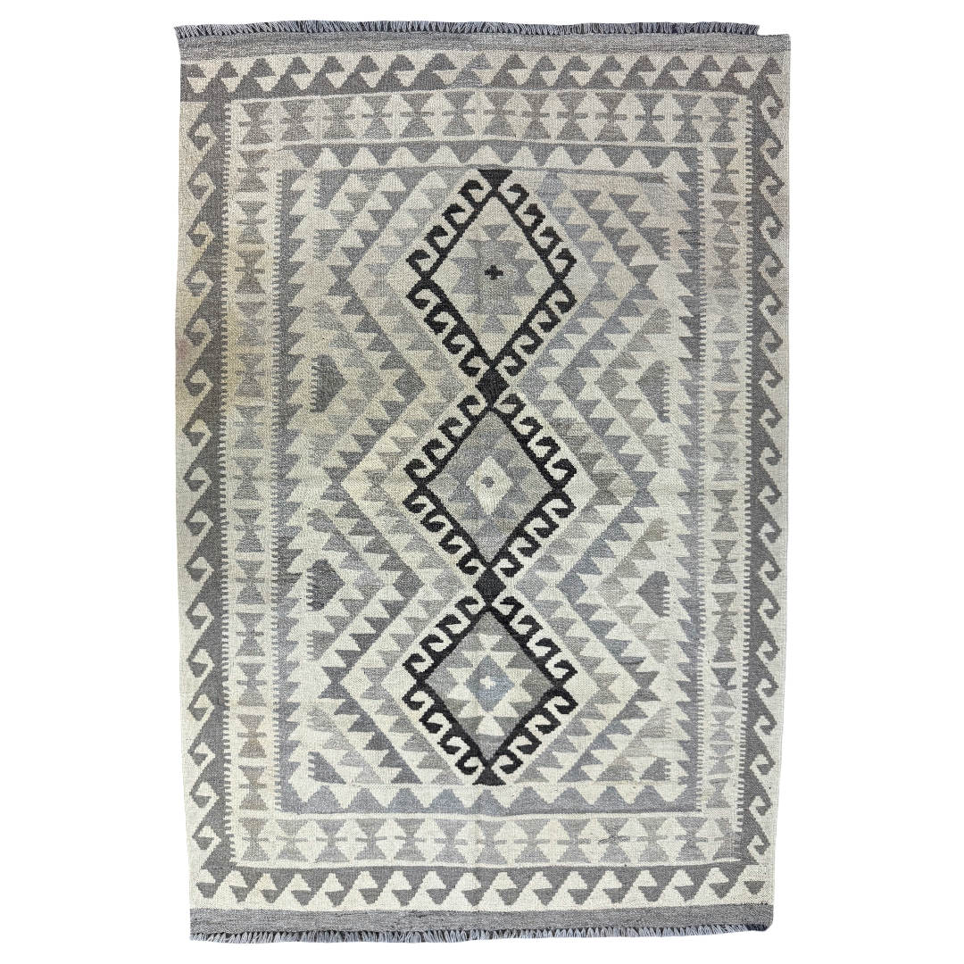 179 x 120 cm Hand-Woven Afghan Kilim Rug