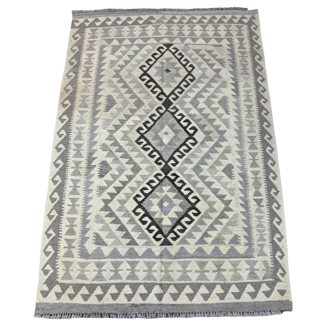 179 x 120 cm Hand-Woven Afghan Kilim Rug
