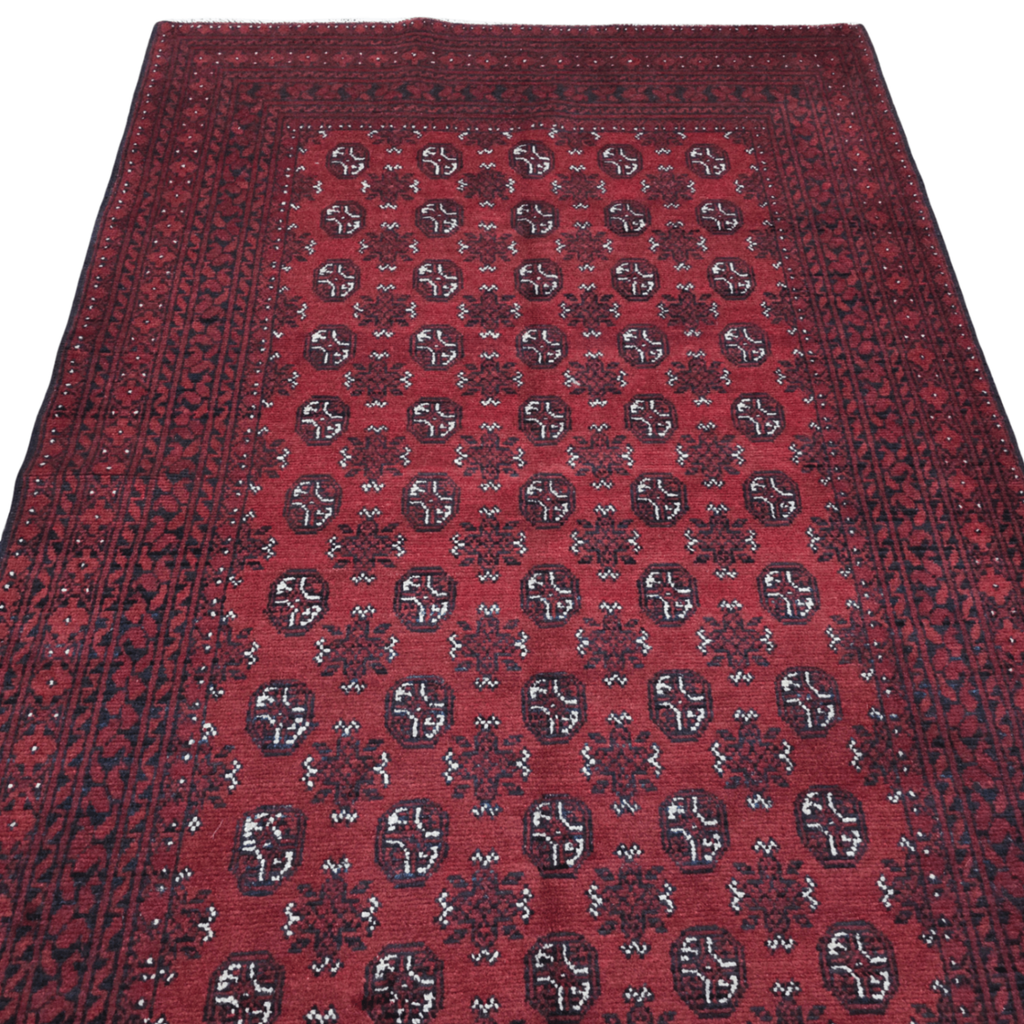 240 x 156 cm Hand-Knotted Afghan Bokhara Akche Rug
