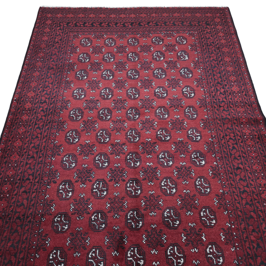 240 x 156 cm Hand-Knotted Afghan Bokhara Akche Rug