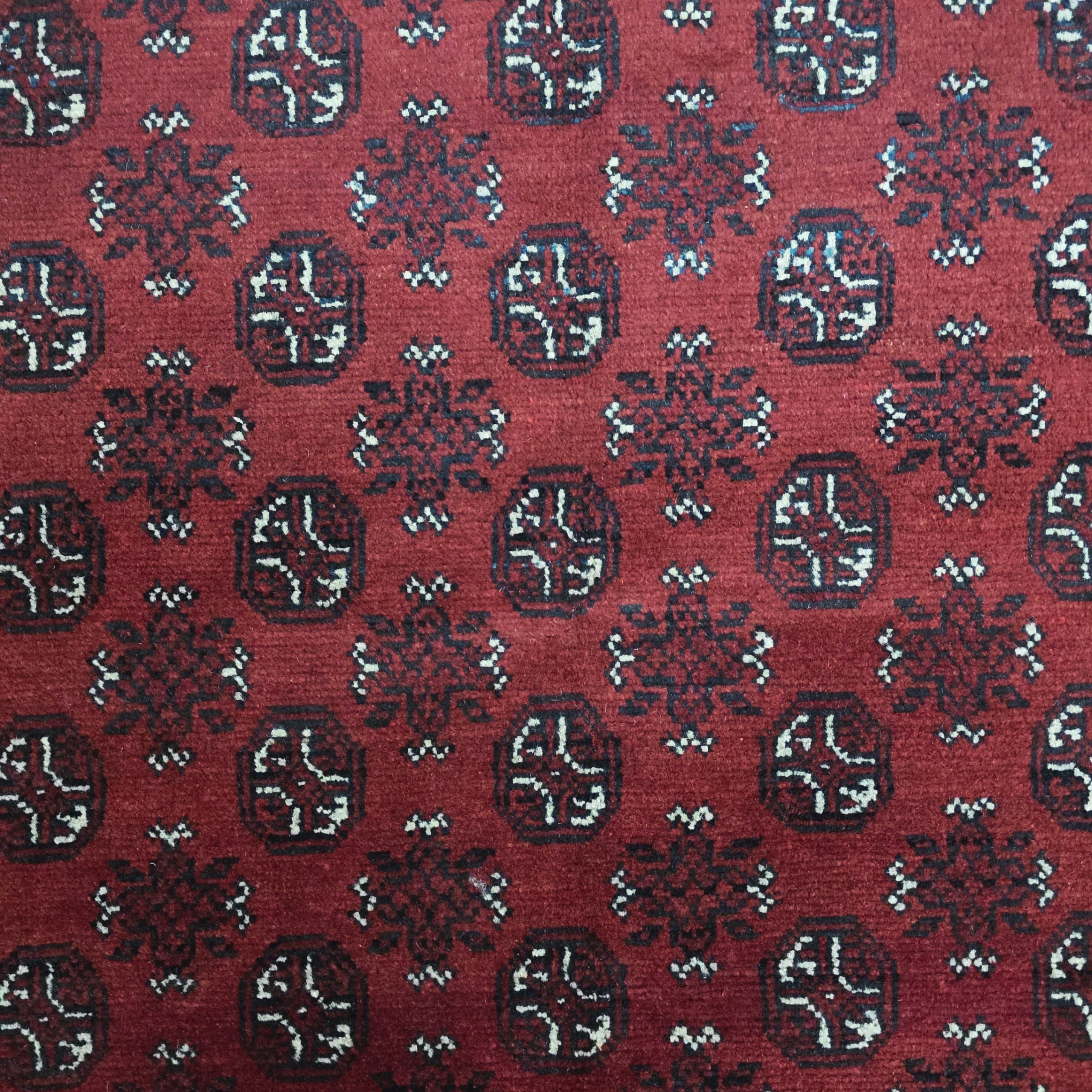 240 x 156 cm Hand-Knotted Afghan Bokhara Akche Rug