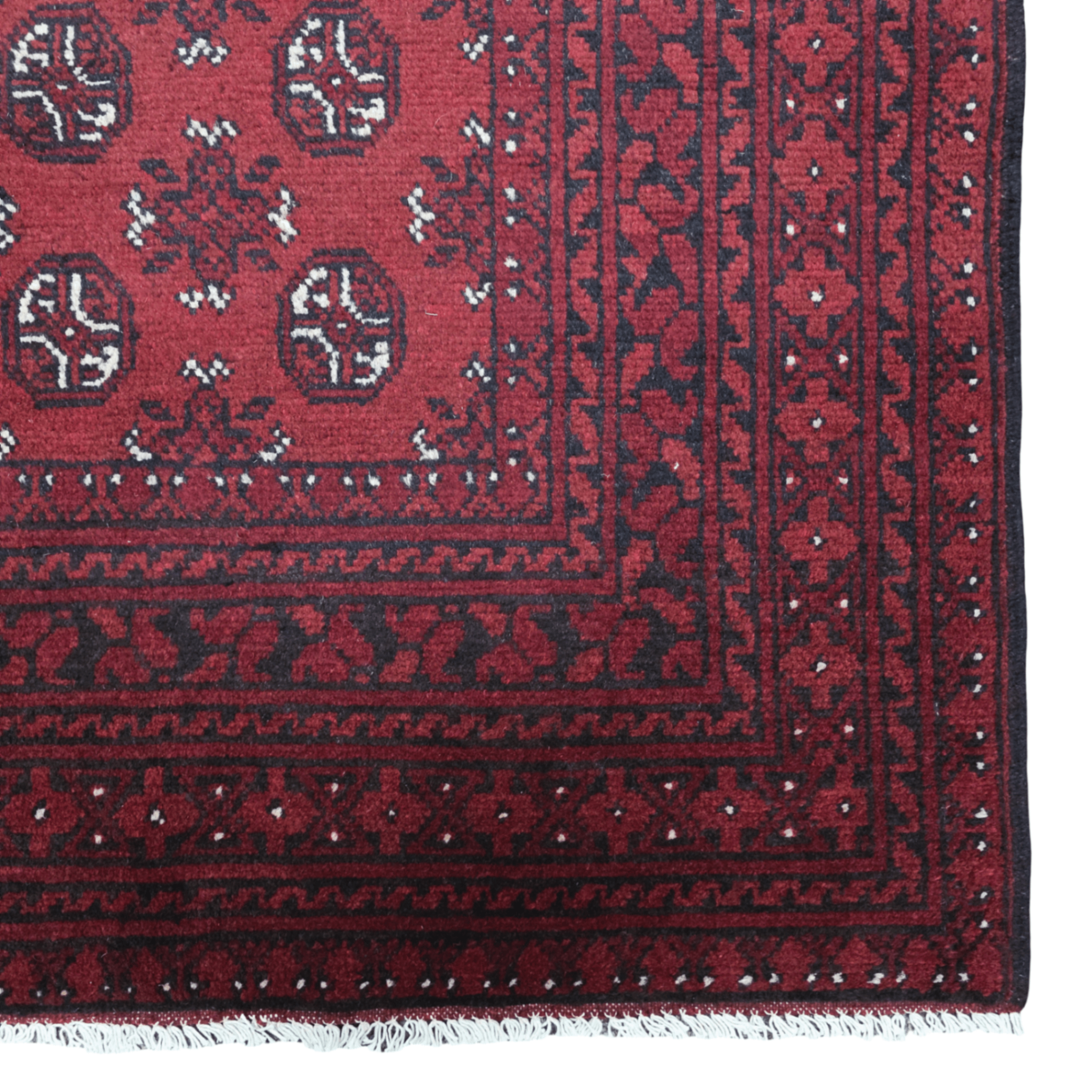 240 x 156 cm Hand-Knotted Afghan Bokhara Akche Rug