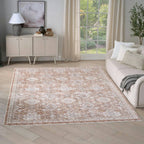 365 x 274 cm Vintage Terracotta & Ivory Persian-Style Floral Rug