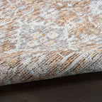 365 x 274 cm Vintage Terracotta & Ivory Persian-Style Floral Rug
