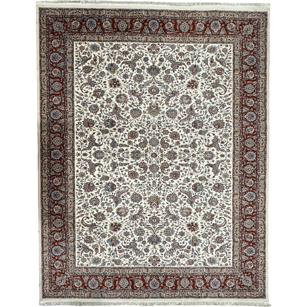400 x 300 cm Persian Machine Made All Over Red Border Rug