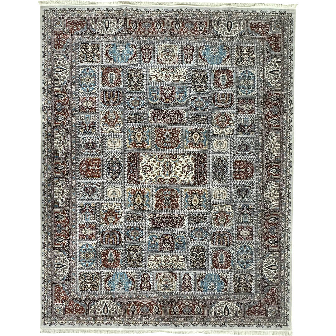 400 x 300 cm Persian Machine Made Bakhtiari Grey Rug