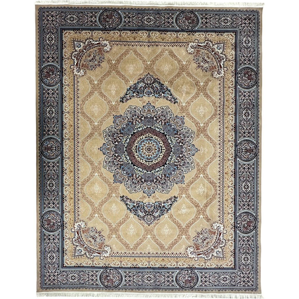 400 x 300 cm Persian Machine Medallion Beige Rug