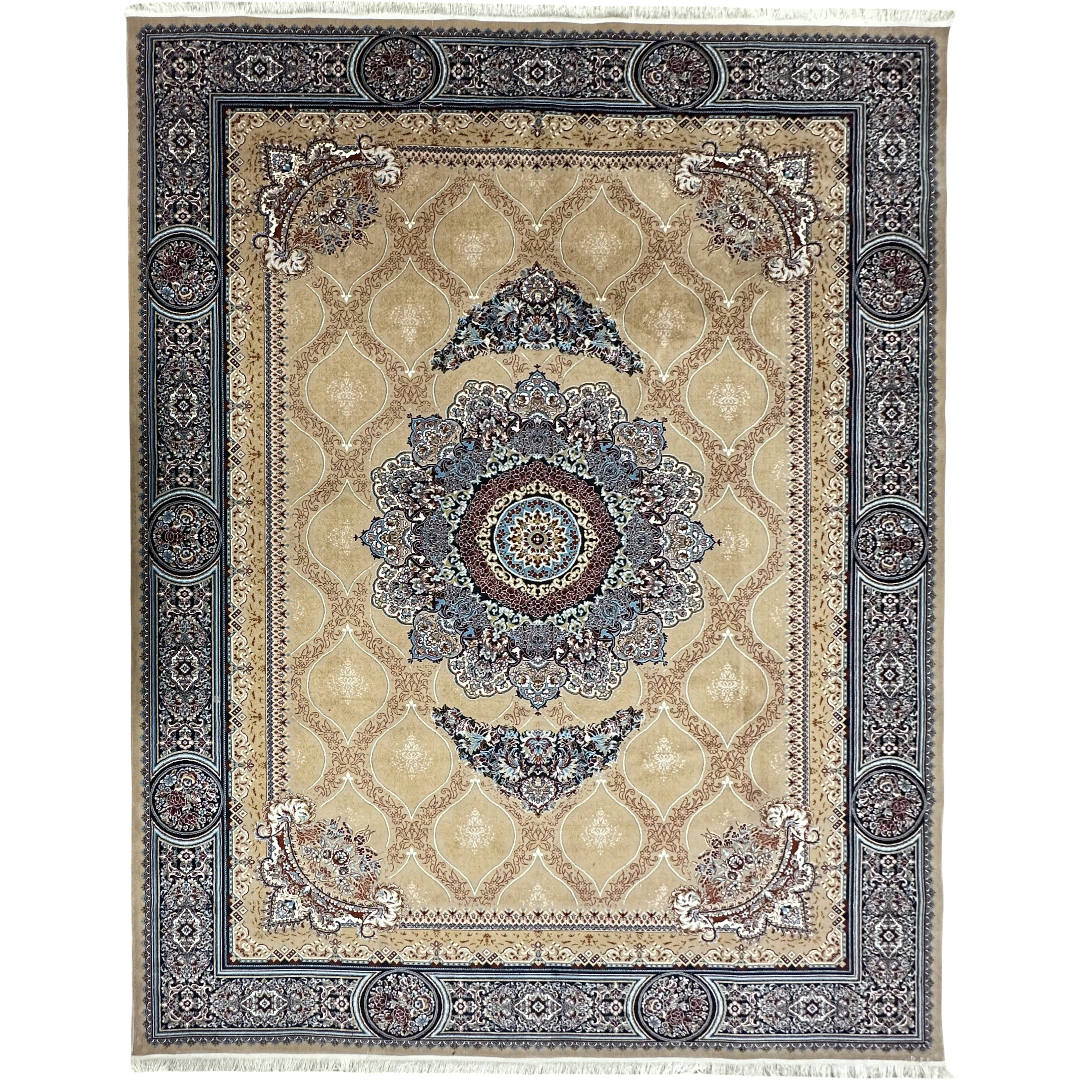 400 x 300 cm Persian Machine Medallion Beige Rug