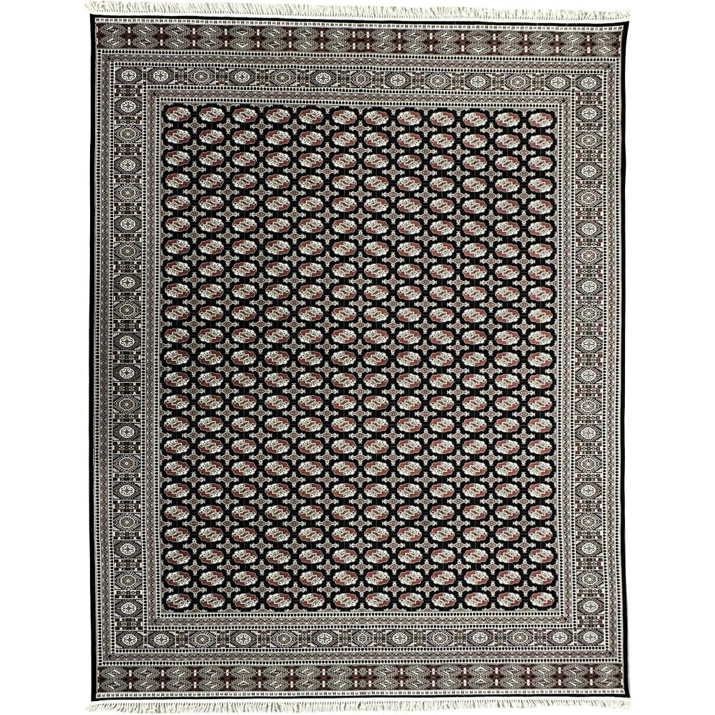 400 x 300 cm Black Bokhara Design Persian Rug