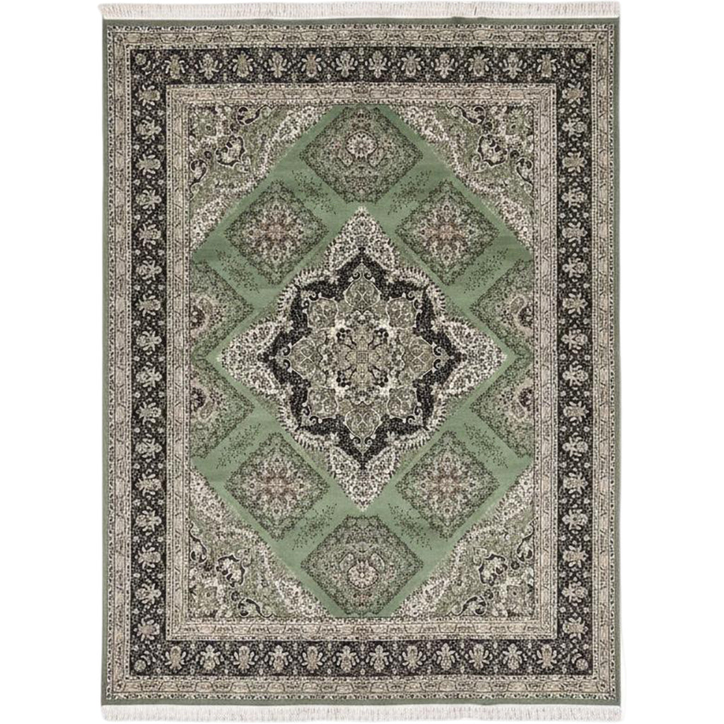 400 x 300 cm Persian Machine-Made Tabriz Soft Green Rug
