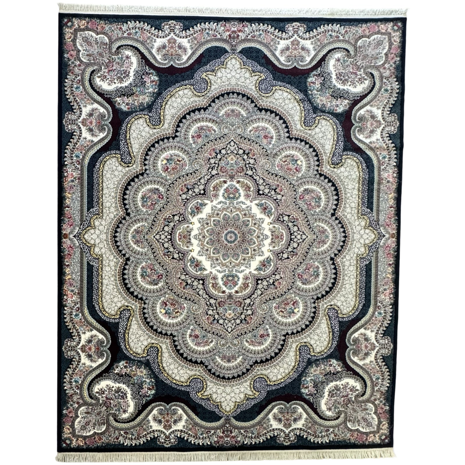 400 x 300 cm Persian Machine-Made, Navy/Grey Rug