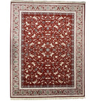 400 x 300 cm Persian Machine-Made Red All-Over Floral Rug