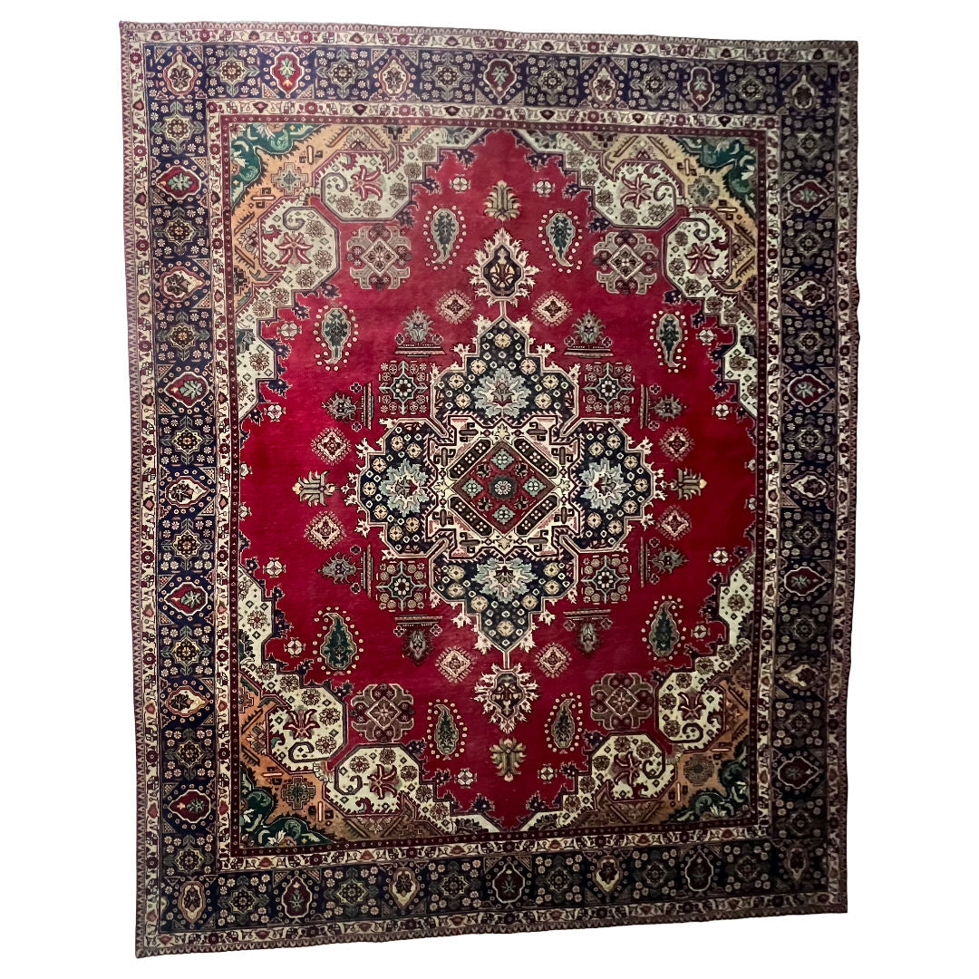 405 x 305 cm Hand-Knotted Vintage Persian Kashan Rug
