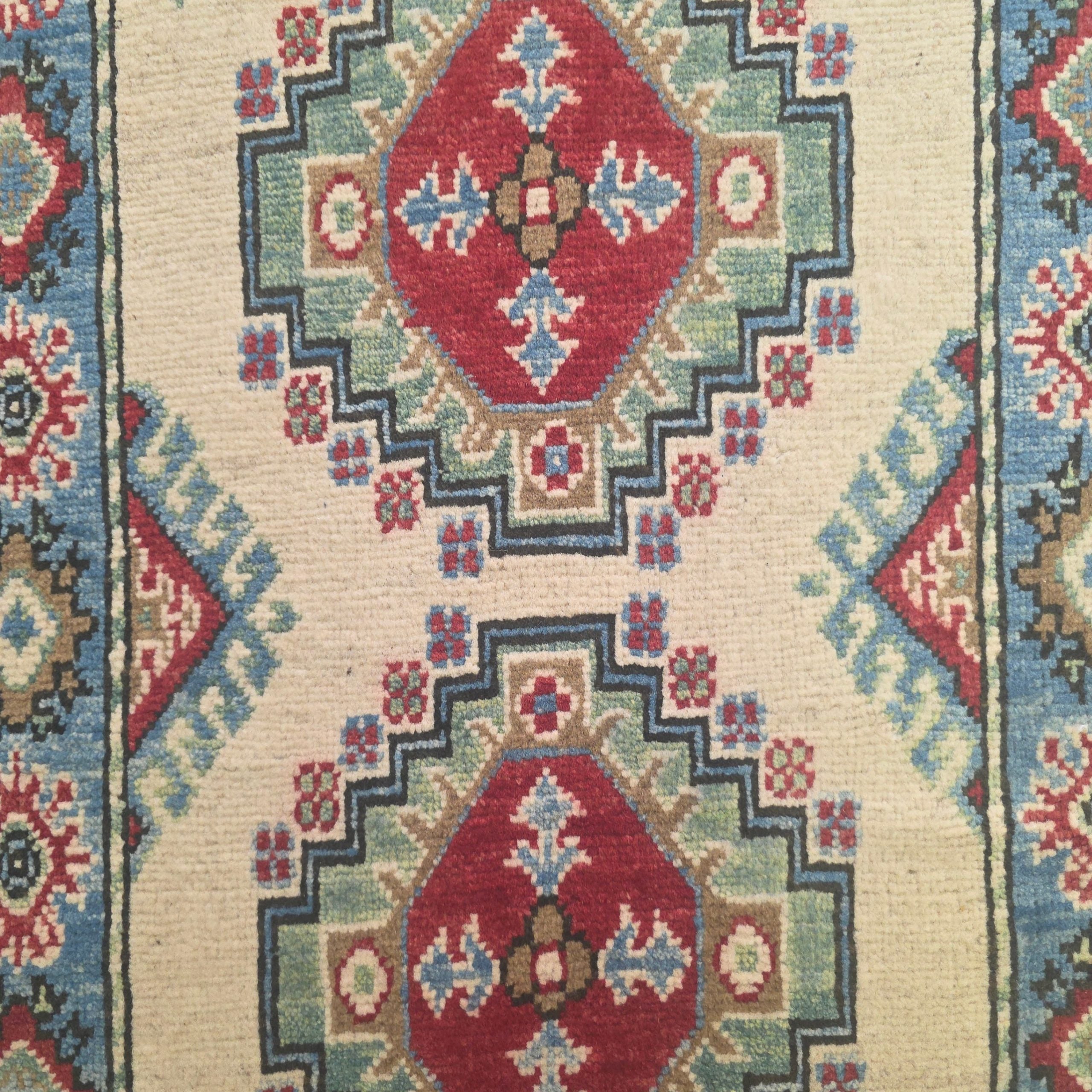 100 x 53 cm Afghan Chobi Hand-Knotted Wool Rug