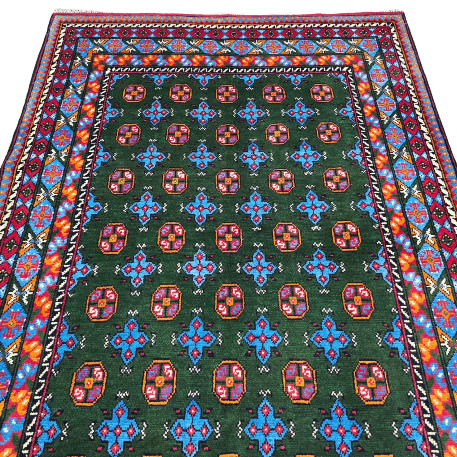 236 x 170 cm Hand-Woven Afghan Akche Rug
