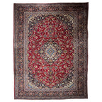 410 x 295 cm Hand-Knotted Persian Kashan Wool Rug