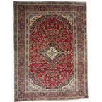 412 x 270 cm Hand-Knotted Persian Kashan Wool Rug