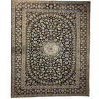 412 x 314 cm Hand-Knotted Persian Kashan Medallion Rug