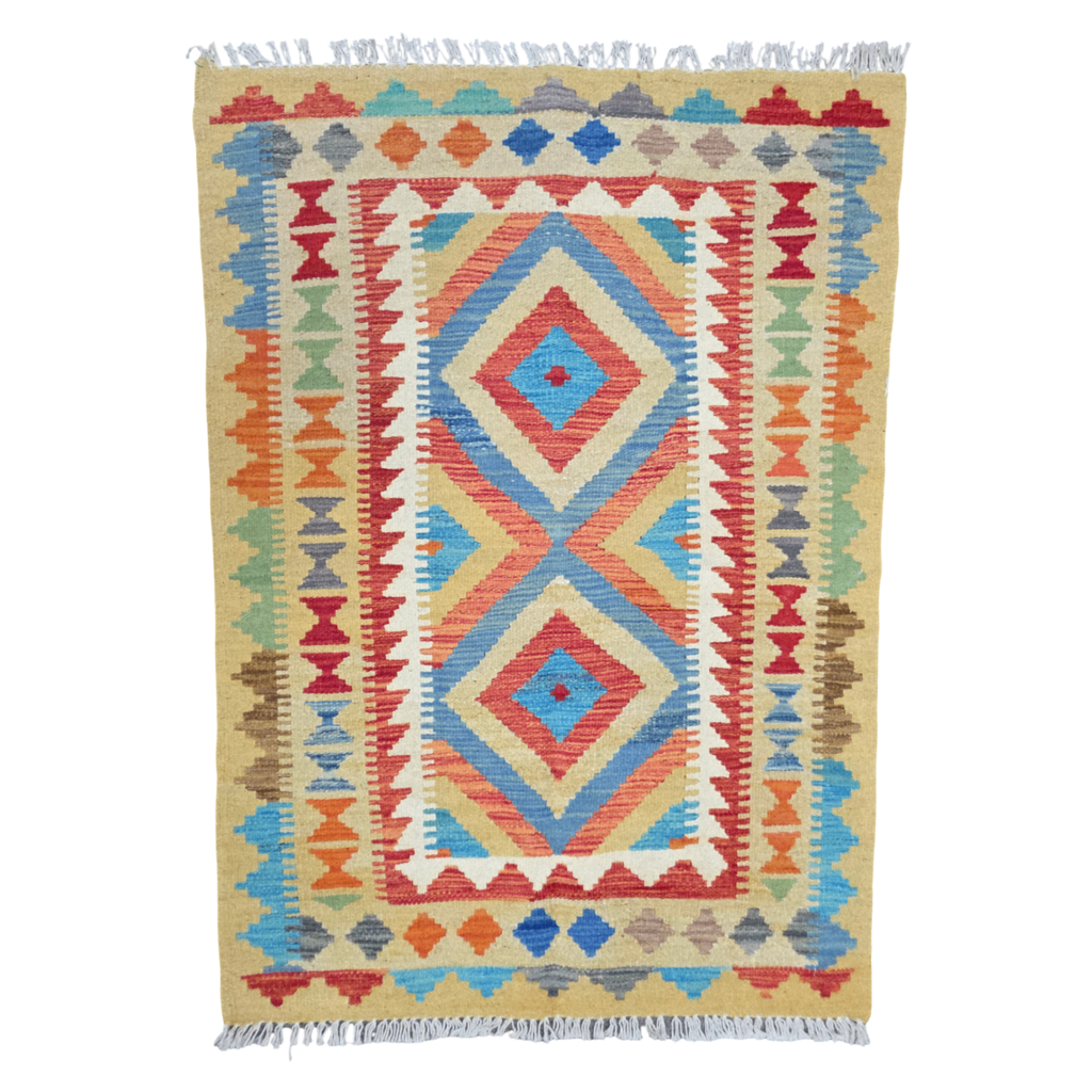125 x 84 cm Hand Woven Afghan Kilim Rug