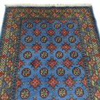 184 x 122 cm Hand-Knotted Afghan Akche Rug, Blue