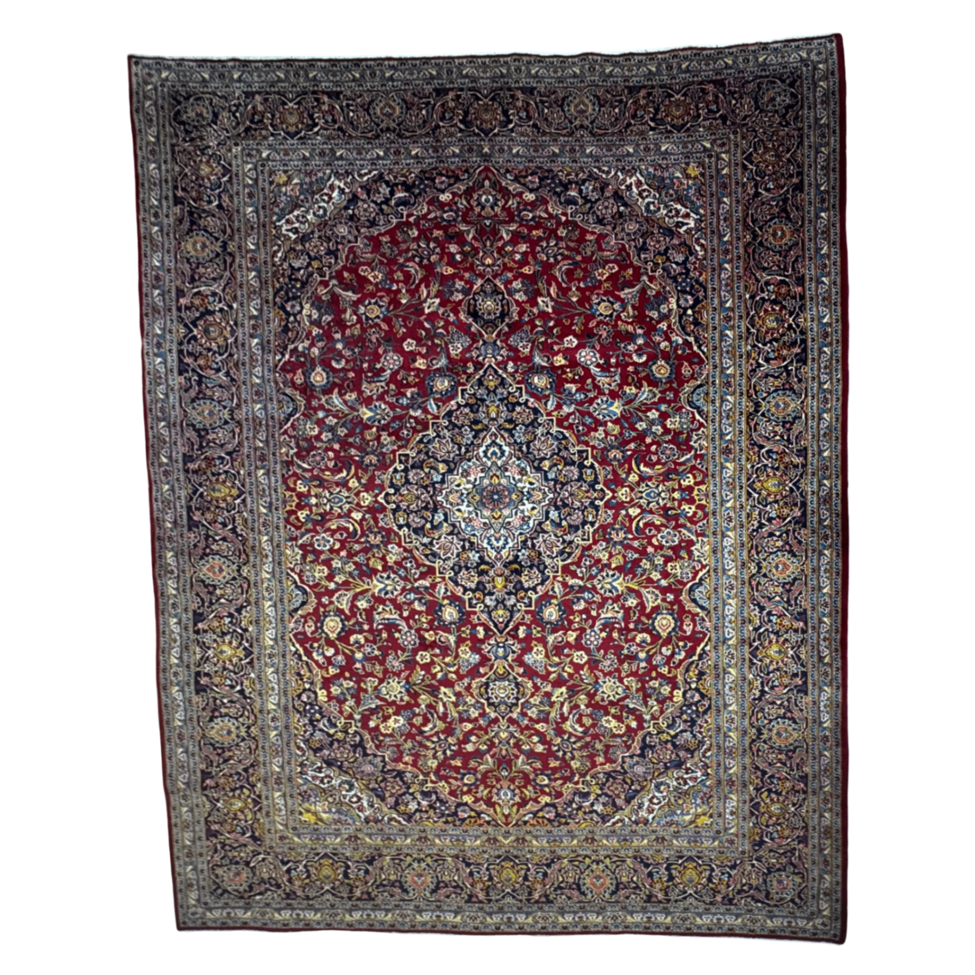 422 x 306 cm Hand-Knotted Large Persian Kashan Rug