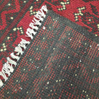 110 x 73 cm Hand-Woven Red Afghan Akche