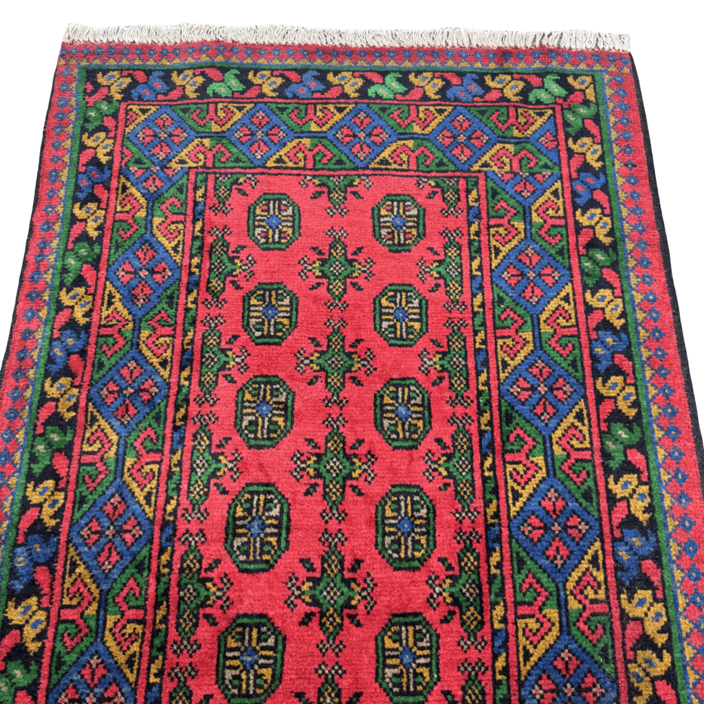 200 x 100 cm Hand-Knotted Afghan Akche Rug