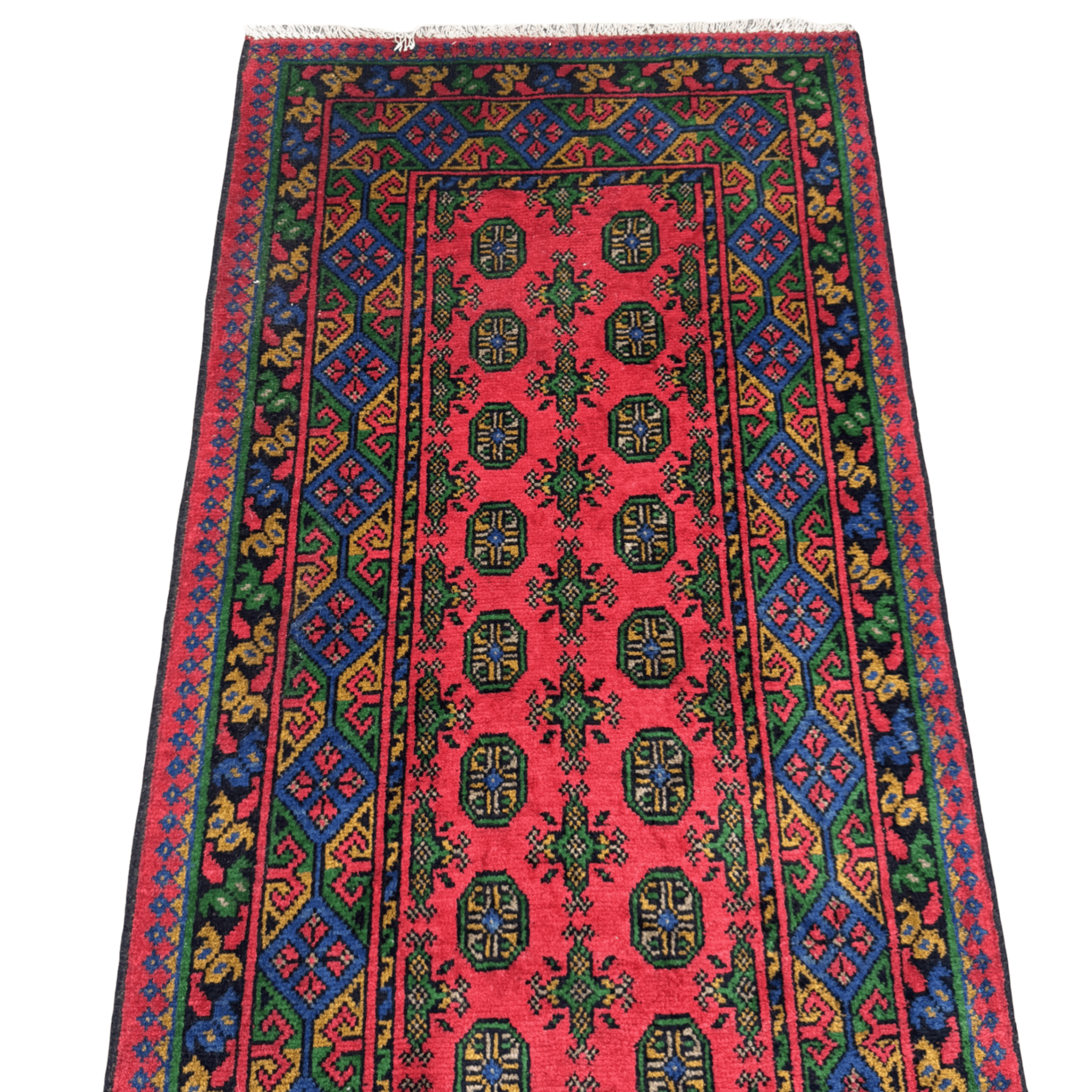 200 x 100 cm Hand-Knotted Afghan Akche Rug