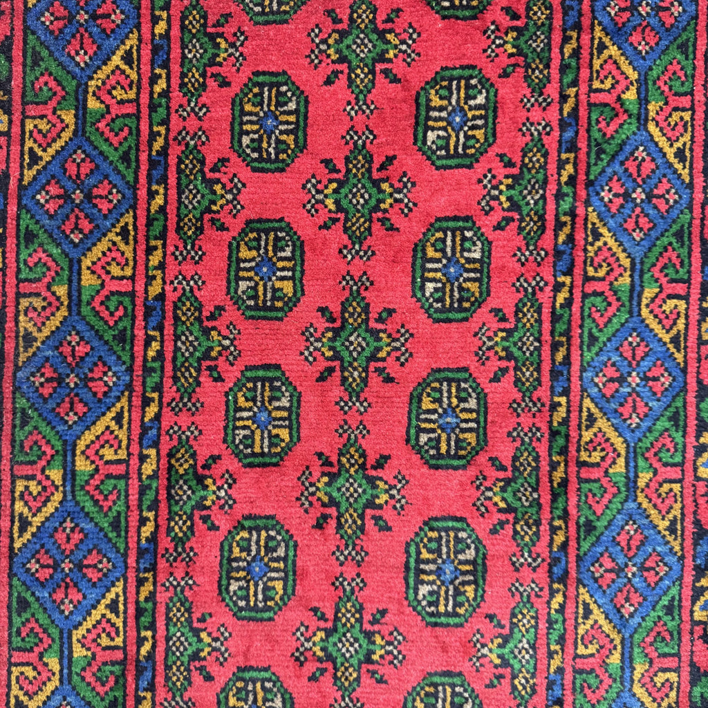 200 x 100 cm Hand-Knotted Afghan Akche Rug