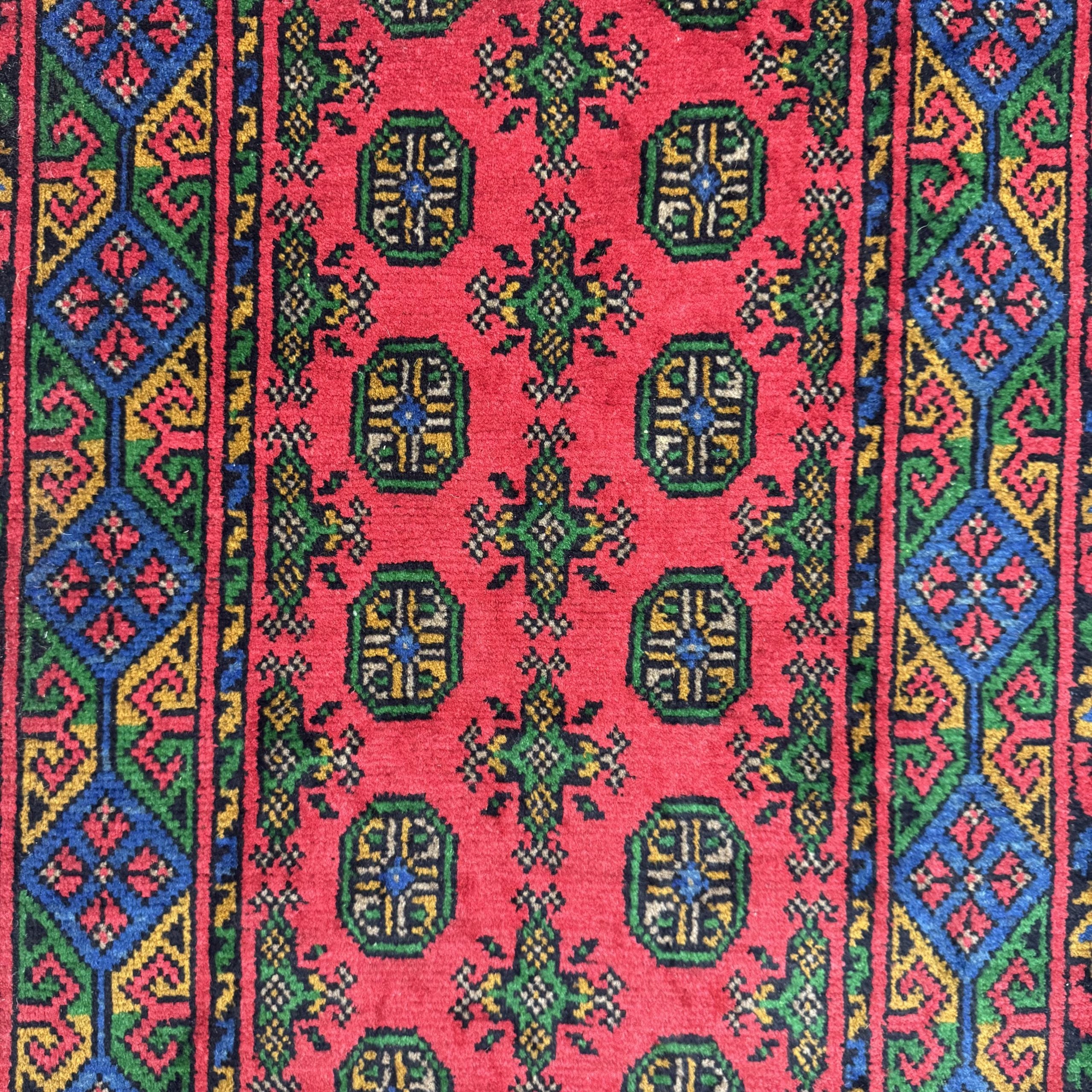 200 x 100 cm Hand-Knotted Afghan Akche Rug