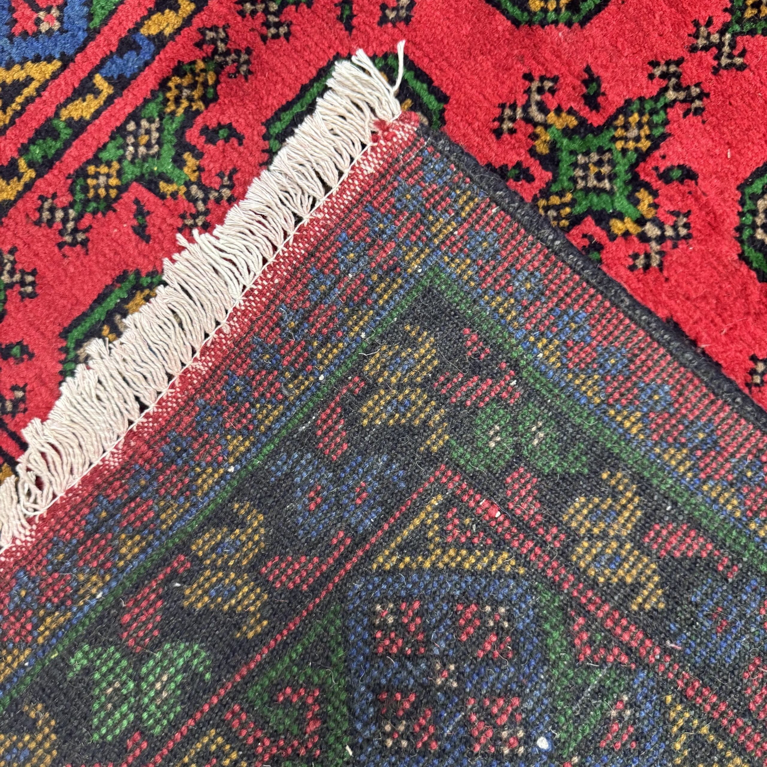 200 x 100 cm Hand-Knotted Afghan Akche Rug
