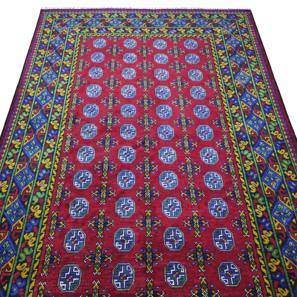 250 x 163 cm Hand-Woven Afghan Akche Rug