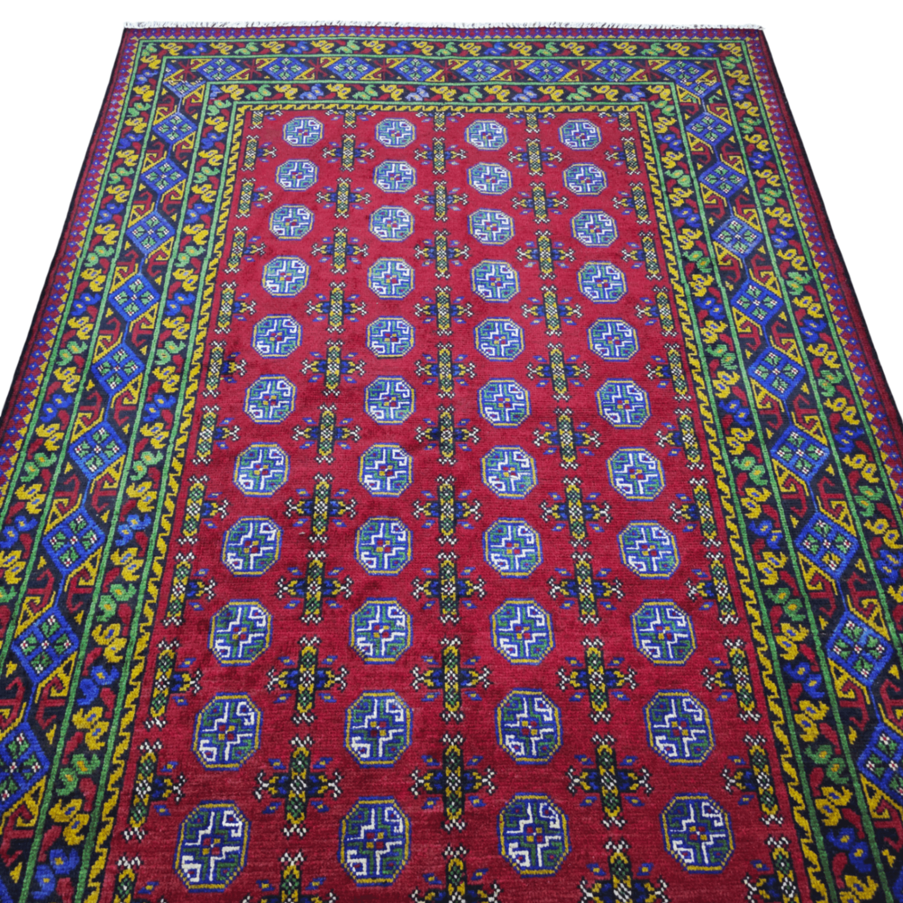 250 x 163 cm Hand-Woven Afghan Akche Rug