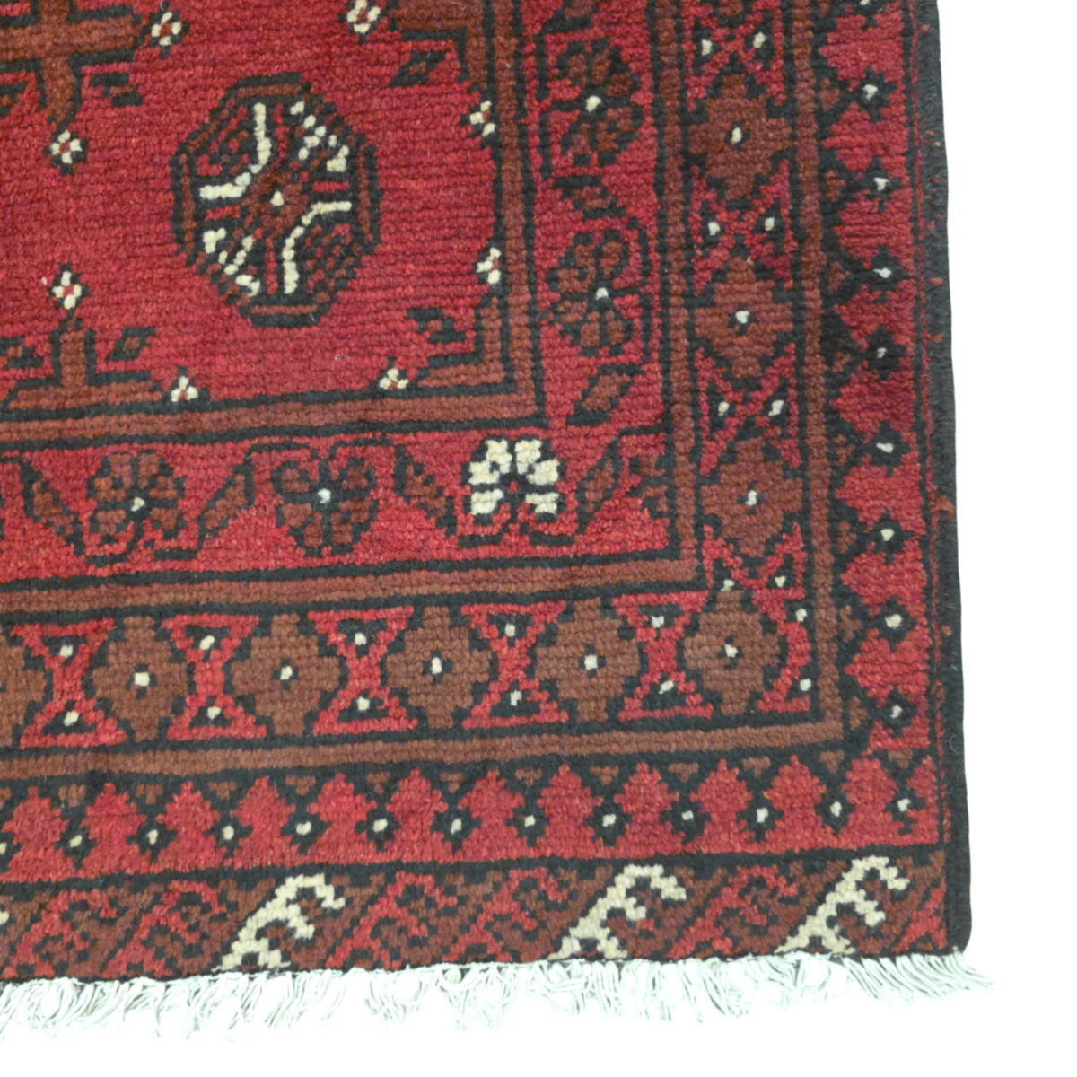 120 x 83 cm Hand-Woven Red Afghan Akche