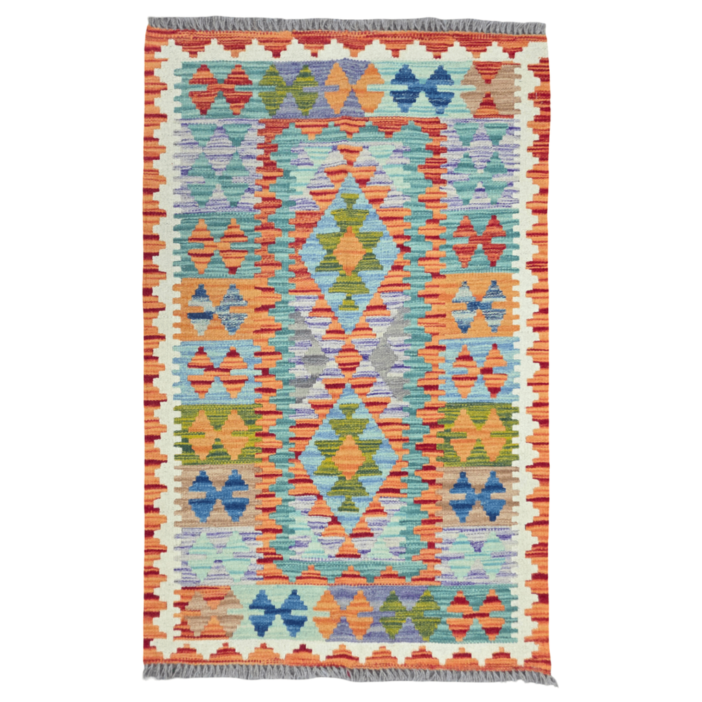 125 x 84 cm Hand Woven Afghan Kilim Rug
