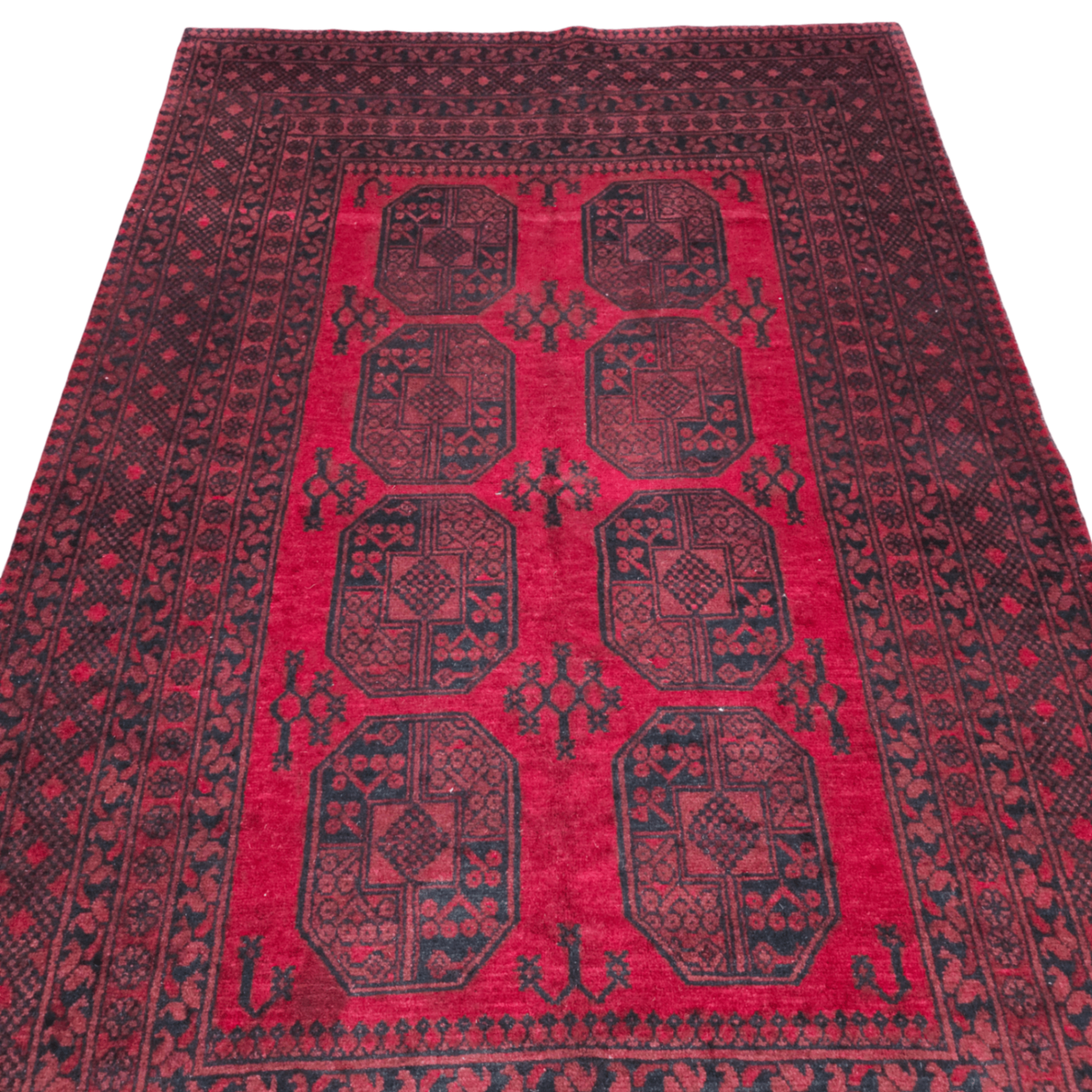 247 x 159 cm Hand-Woven Afghan Akche Rug
