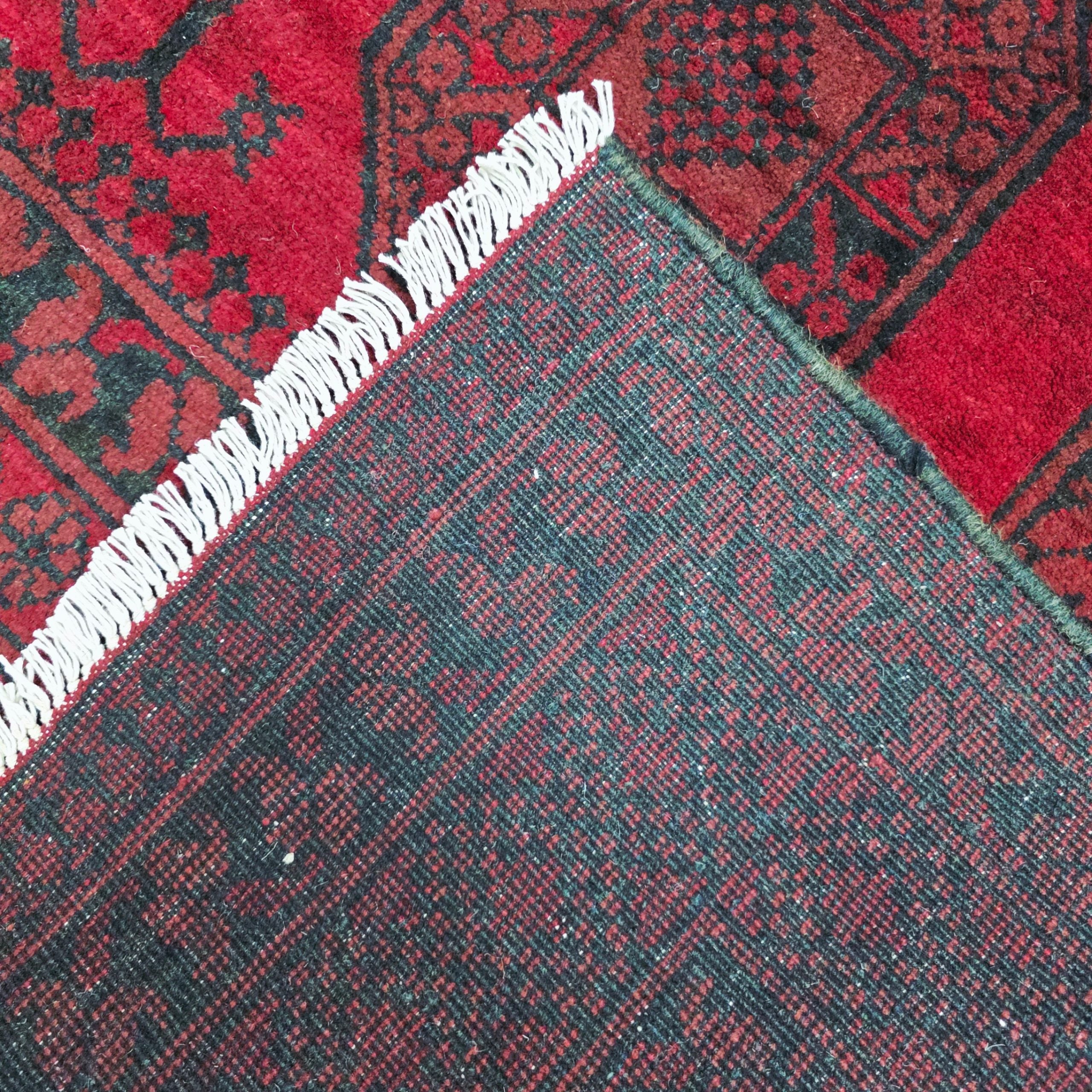 247 x 159 cm Hand-Woven Afghan Akche Rug