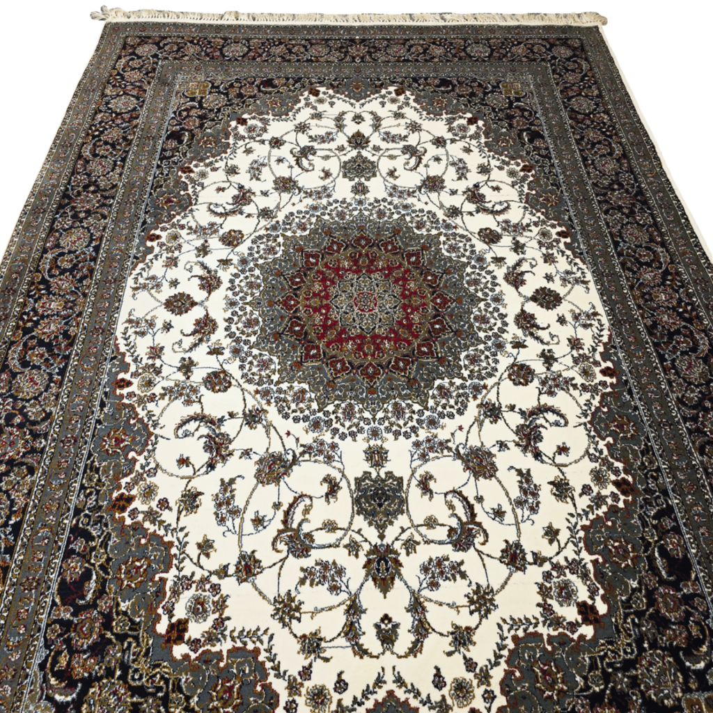 300 x 200 cm Persian Moss Kashan Rug, Floral Medallion
