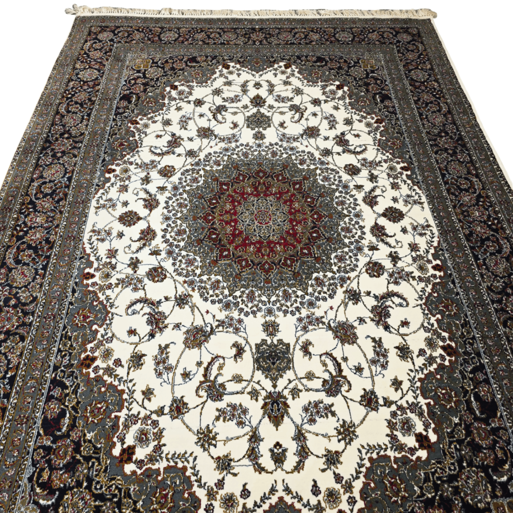 300 x 200 cm Persian Moss Kashan Rug, Floral Medallion