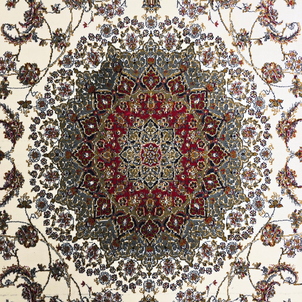 300 x 200 cm Persian Moss Kashan Rug, Floral Medallion
